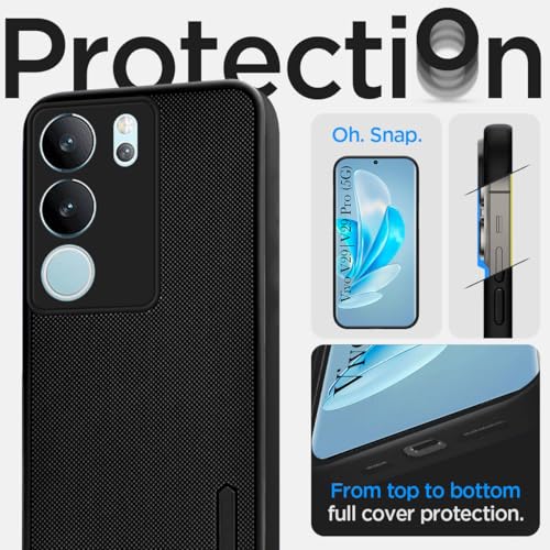 Image of Jkobi Rubberised Back Cover Case for Vivo V29 | Vivo V29 Pro 5G (Textured Grip Design | Micro-Fiber Cloth Inside | Slim and Light Weight | Soft Touch and Feel)