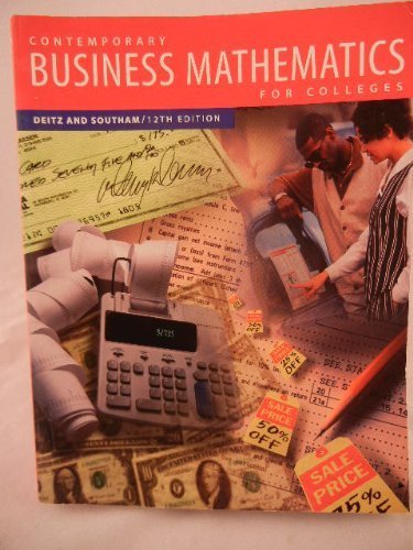 Contemporary Business Mathematics for Colleges 0538868821 Book Cover