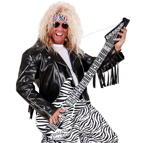 W WIDMANN MILANO Party Fashion - Aufblasbare Gitarre, Länge circa 105 cm, Instrument, Luftgitarre, Mottoparty, Karneval