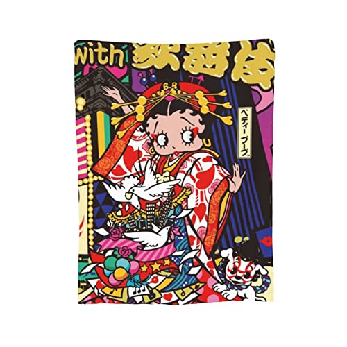 毛布 ベティちゃん ベティブープ 秋冬用 シングル ブランケット 暖かい 静電気防止 ふわふわ 吸湿発熱 柔らかく肌触り フランネル あったか毛布 寒さ対策 掛け布団 洗える ベッド ブランケット 毛玉なし 吸水速乾 通気性 マイクロファイバー 膝掛け も