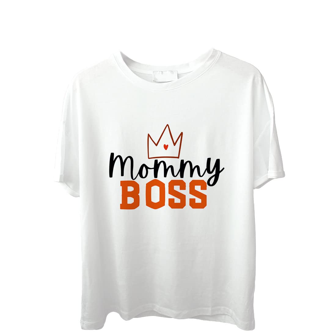 CrazyifyMommy Boss Printed T-Shirt for Women |T-Shirts for Mom/Tshirts for Mother/Mommy | Round Neck T Shirt for Women | Short Sleeve T Shirt for Mom/Mother's Day T Shirt