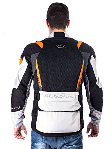 Macna FURIO LIGHT GREY BLACK ORANGE JACKET L