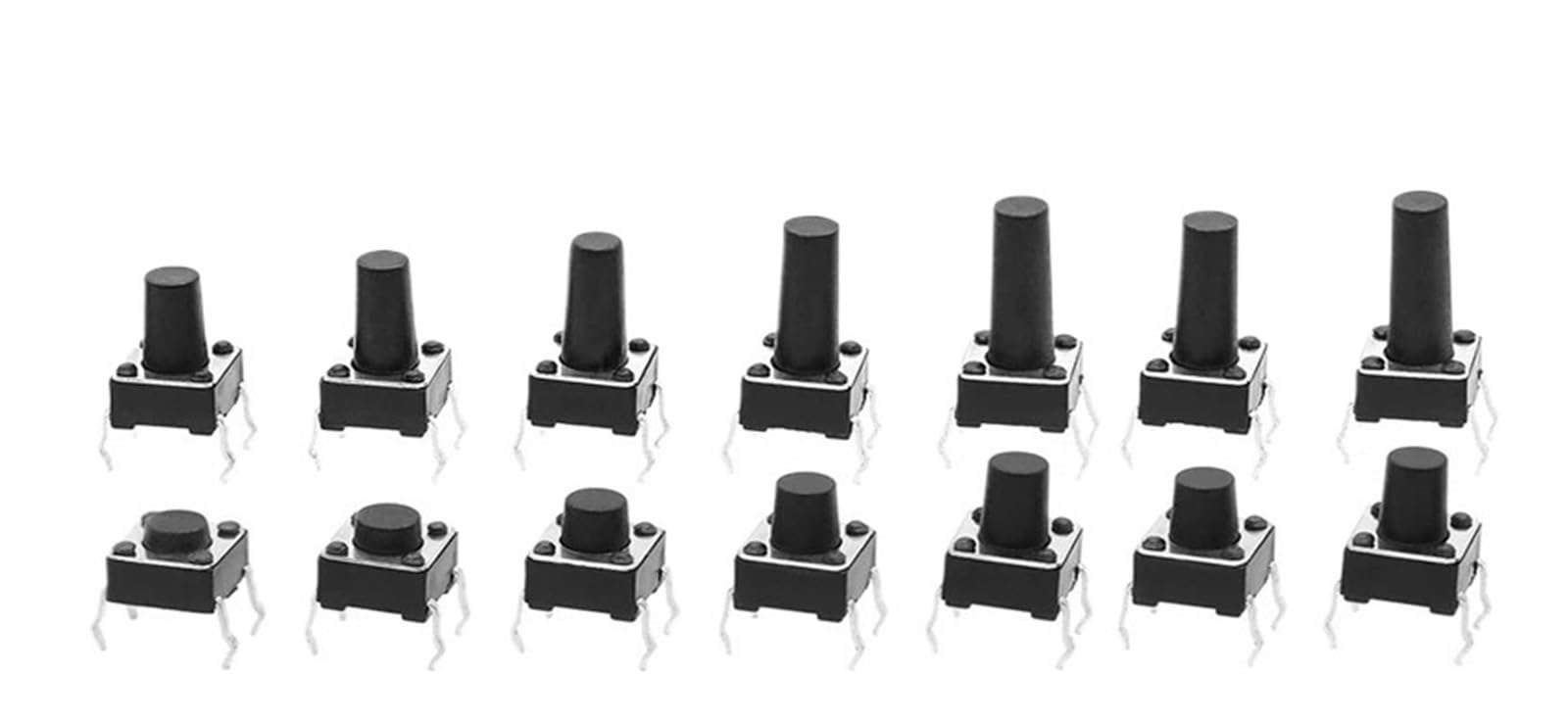 Interruptor táctil Dip de 4 pines con pulsador de 7mm de altura y alta durabilidad mecánica