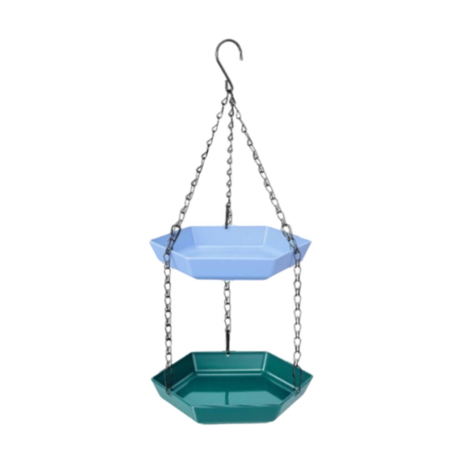 Baoblaze Bird Feeder Waterer Hanging Bird Feeding Weatherproof Stable Feeding Tray with Hook for Yard Outside — image 1