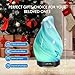 Essential Oil Diffuser for Home - Electric Oil Diffuser Aromatherapy Art Glass Diffuser with 4 Timer Setting 7 LED Changing Auto Shut-Off Cool Mist Diffusers for Office Decor Yoga Gifts 120ML