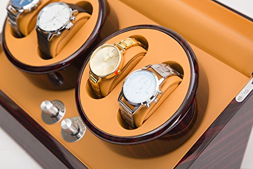JQUEEN Watch Winder Winds 4 Heavy Watches with Quiet Motor