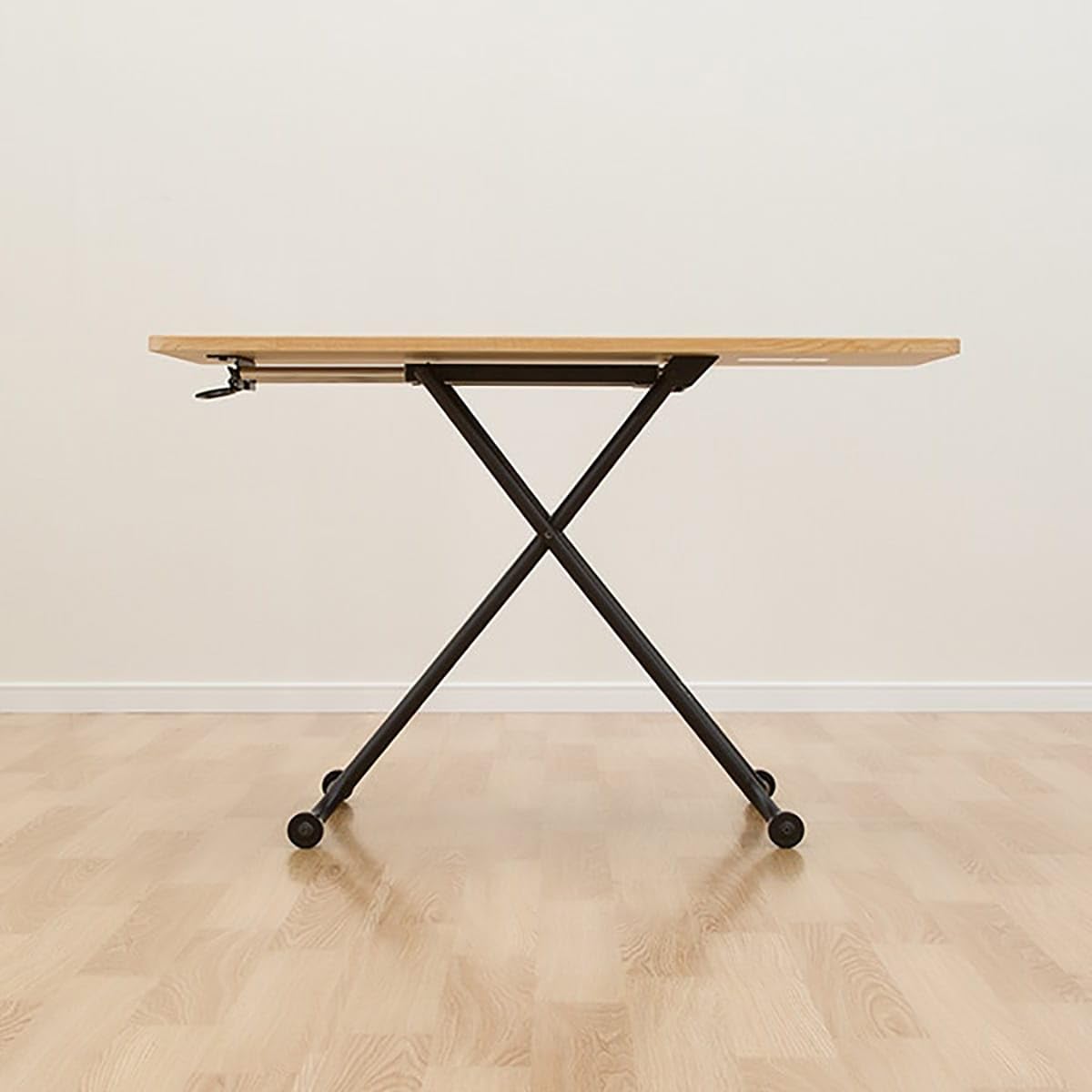 ニトリ 無段階昇降式テーブル　ライザN　 ブラウン Amazon｜ニトリ 昇降 センターテーブル ライザN ライトブラウン