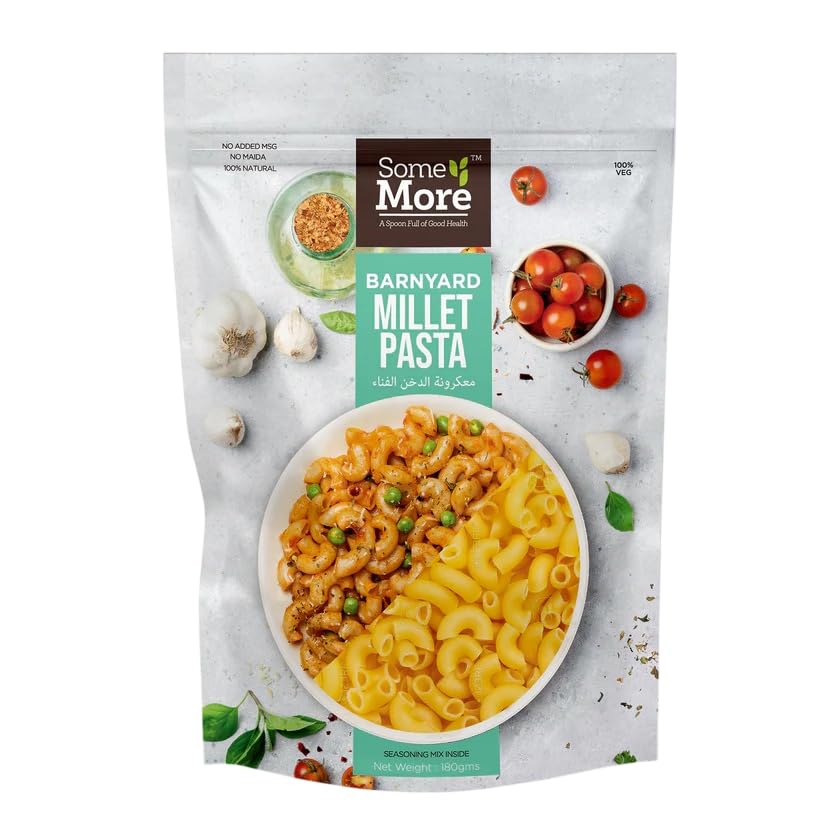 SOME MORE Barnyard Millet Pasta 180g | Healthy Grain Instant Cooking Pasta | Quick Meal Option | Traditional Millet Food | Easy Cook Serve Pack | Kitchen Style Snack Box