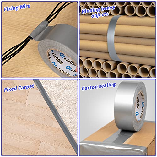 Image of 22 Pack Silver Duct Tape Bulk, 2 inch X 660 Yards, Heavy Duty Waterproof, Strong No Residue All-Weather Duct Tape, Tear by Hand, Multi-Use for Indoor & Outdoor Repairs, Industrial, Professional Use