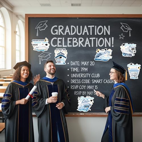 Imanes decorativos de crucero para graduación, 6 piezas miniatura 5
