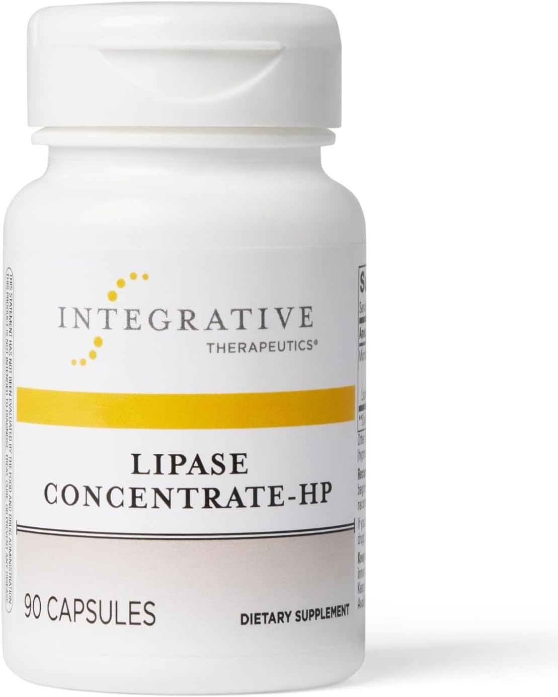 Integrative Therapeutics Lipase Concentrate-HP - Digestive Enzyme Supplement for the Digestion of Fats* - Nutrient Absorption & GI Tract Health Support* - Dairy-Free & Vegan - 90 Count (45 Servings)