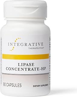 Integrative Therapeutics Lipase Concentrate-HP - Enzyme Supplement for The Digestion of Fats - Nutrient Absorption & GI Tract Health Support* - Dairy-Free & Vegan - 90 Count (45 Servings)