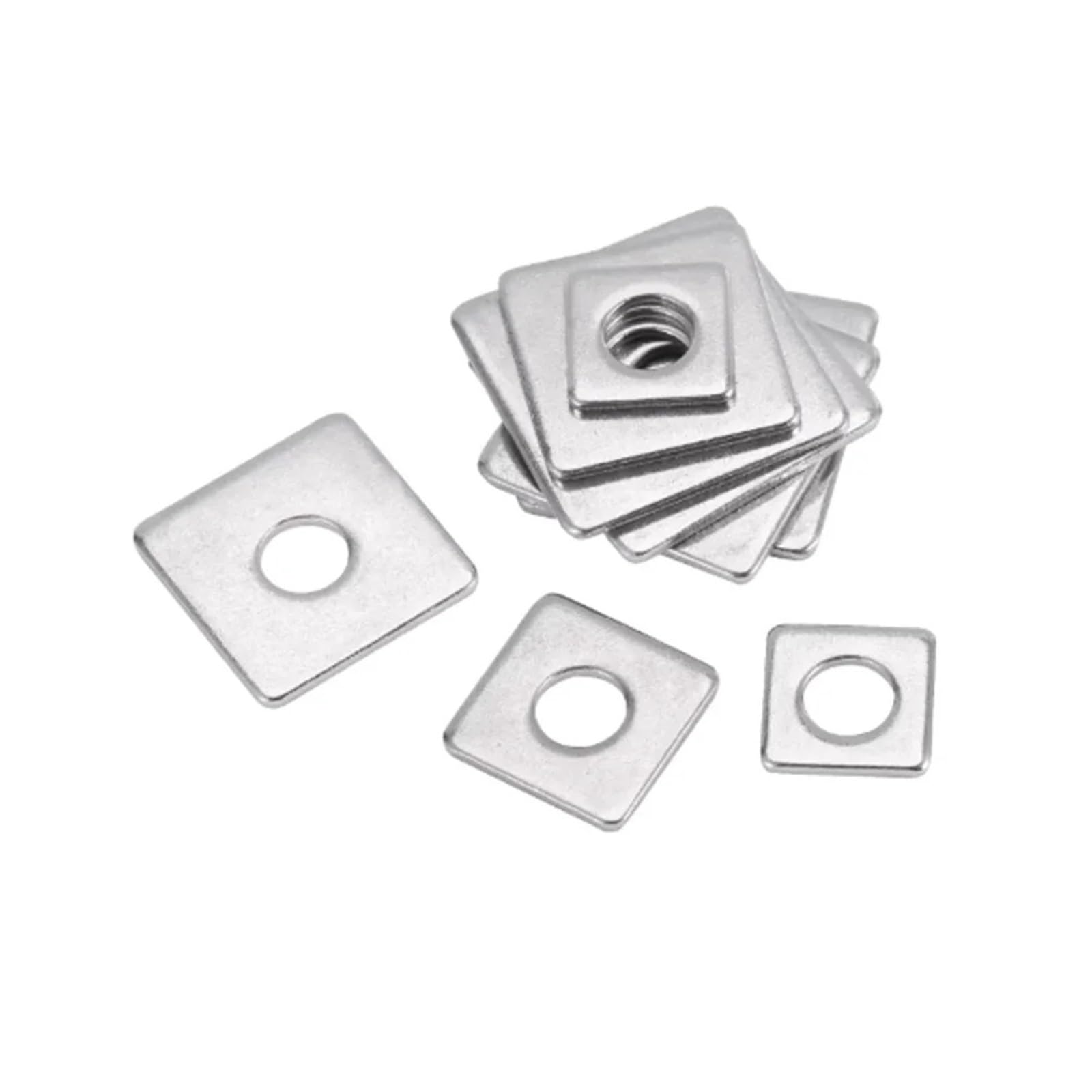 Edelstahl Beilagscheiben Square Gasket M3 M4 M5 M6 M8 M10 M12 M14 M16 M18 M20 304 Stainless Steel Flat Washer Curtain Wall Shim Metal Ring(M8x40x3.0mm-5pcs)