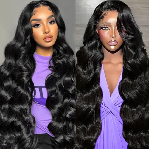 ONIVAN 13x6 Body Wave Lace Front Wigs Human Hair Wig 15A Raw 250 Density Indian HD Lace Frontal Human Hair Wigs for Women (26 Inch)