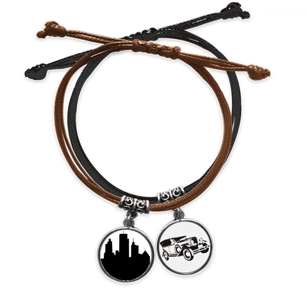 Bracelet Sydney Opera fait main en cuir et corde de qualité - 3