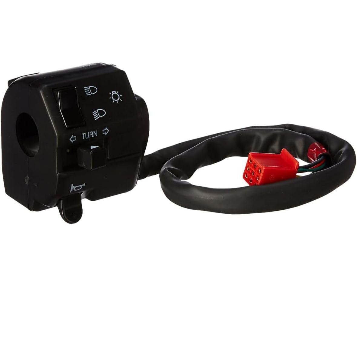 Heavy Duty 3-in-1 Bike Handlebar Switch Gear - Integrated Headlight On/Off, Indicator, and Horn Control Unit - Black Finish with Multi-Pin Connector-picture-25