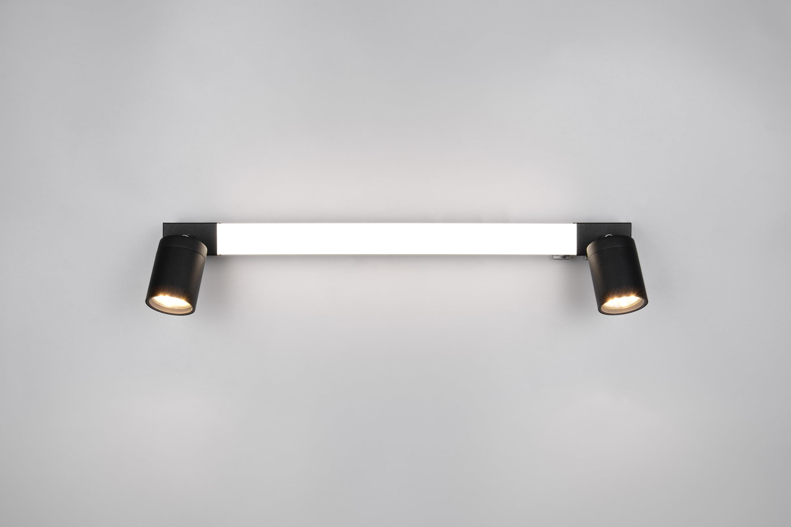 Trio Leuchten LED Badezimmer Wandleuchte Enrico 281470332, Metall Schwarz matt, 6.5 Watt LED, exkl. 2x GU10, Lichtfarbe einstellbar