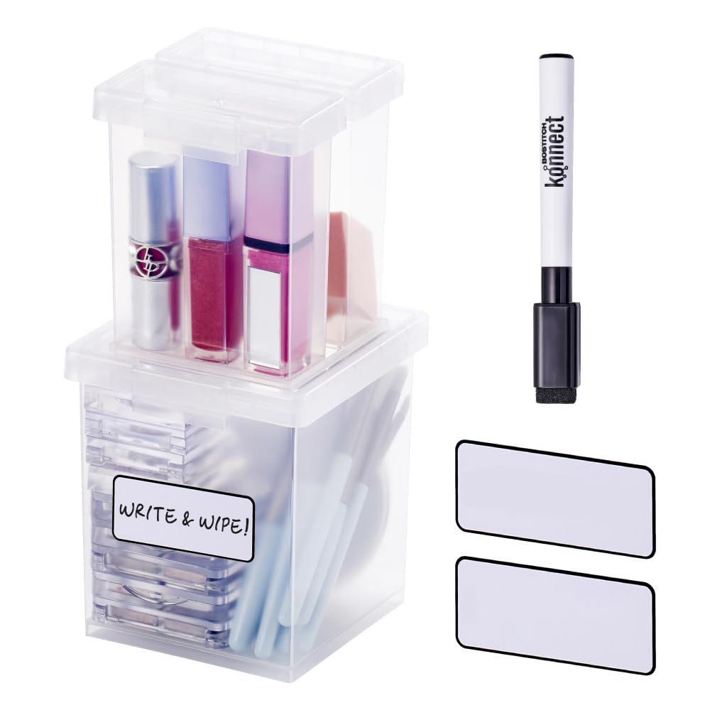 Boîtes de rangement Bostitch Konnect transparentes pour ne plus perdre vos fournitures