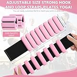 Lichamp 2PCS Adjustable Wrist Weights Ankle Weight Set (1lb Each, 2lbs Total) Adjustable Wrist Weights Bracelet for Yoga Pilates Dance Barre Walking Gym Exercise Walking Running Pink - Image 2