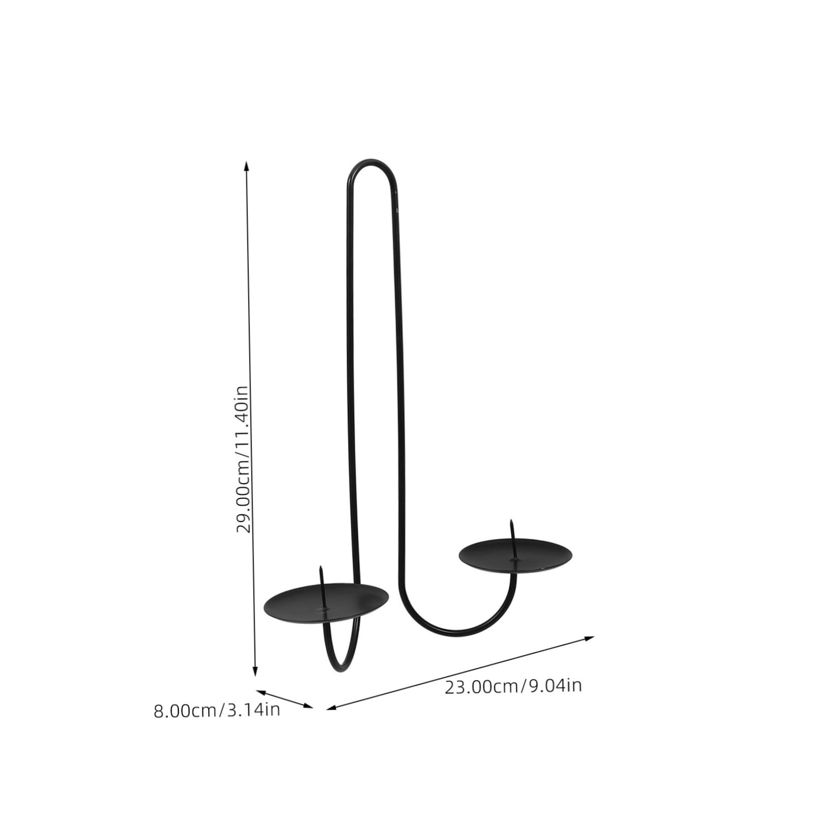 HOOTNEE 2pcs Vintage Wall Candle Sconce Holder Double Arm Iron Wall Mounted Candle Stand for Home Decor Fireplaces and Weddings Stylish Decorative Sconces