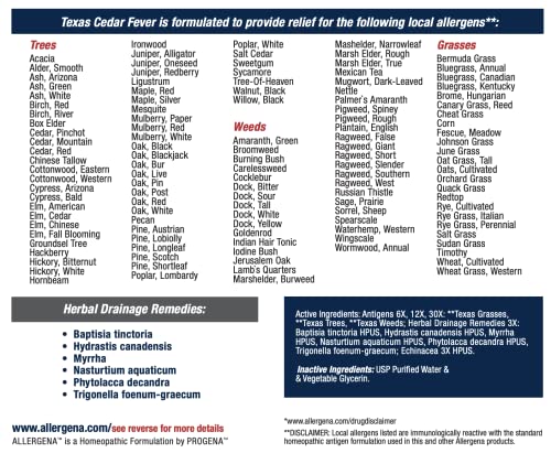 Allergena Texas Cedar Fever (2 Ounce) #TOP3