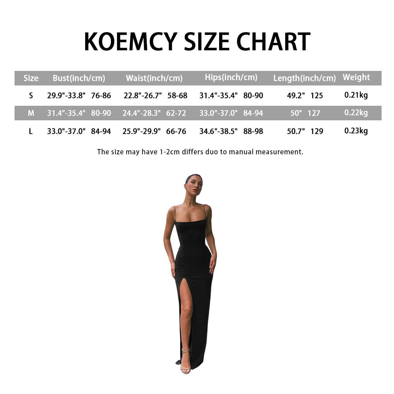 Vestito Donna Spaghetti Strap Bodycon Vestito Estivo Abito da Cocktail Sexy Senza Maniche Lungo Vestito con Spacco Abito Aderente Festa