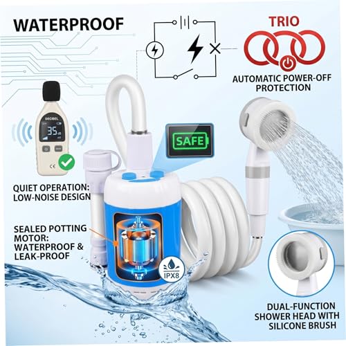 Douche de camping portable rechargeable pour éviter le sable et la boue - 5