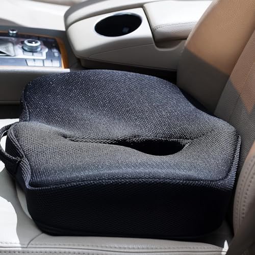 Image of Araami Orthopedic Memory Foam Coccyx Seat Cushion for Tailbone, Sciatica, Lower Back Pain Relief-Ergonomic Cushion for Office /Home Chair & Wheelchair Piles seat(17.5 X 16 X 3.5)