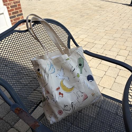 Bolso tote de lona para mujer miniatura 2