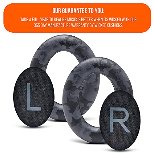 Image of WC Wicked Cushions Thick Premium Replacement Earpads for Bose 700 Noise Cancelling Headphones (NC700) - Black Camo