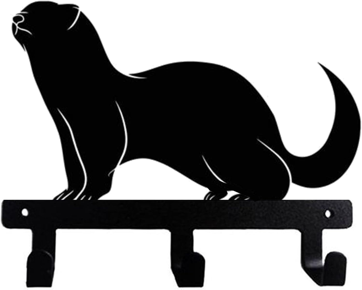 Ferret Design Metal Wall Hook for Leash Keys Towel (3 Hooks)
