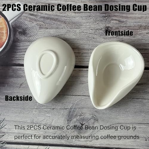 Set de 2 Vasos para Dosificar Café de Cerámica Blanca miniatura 5