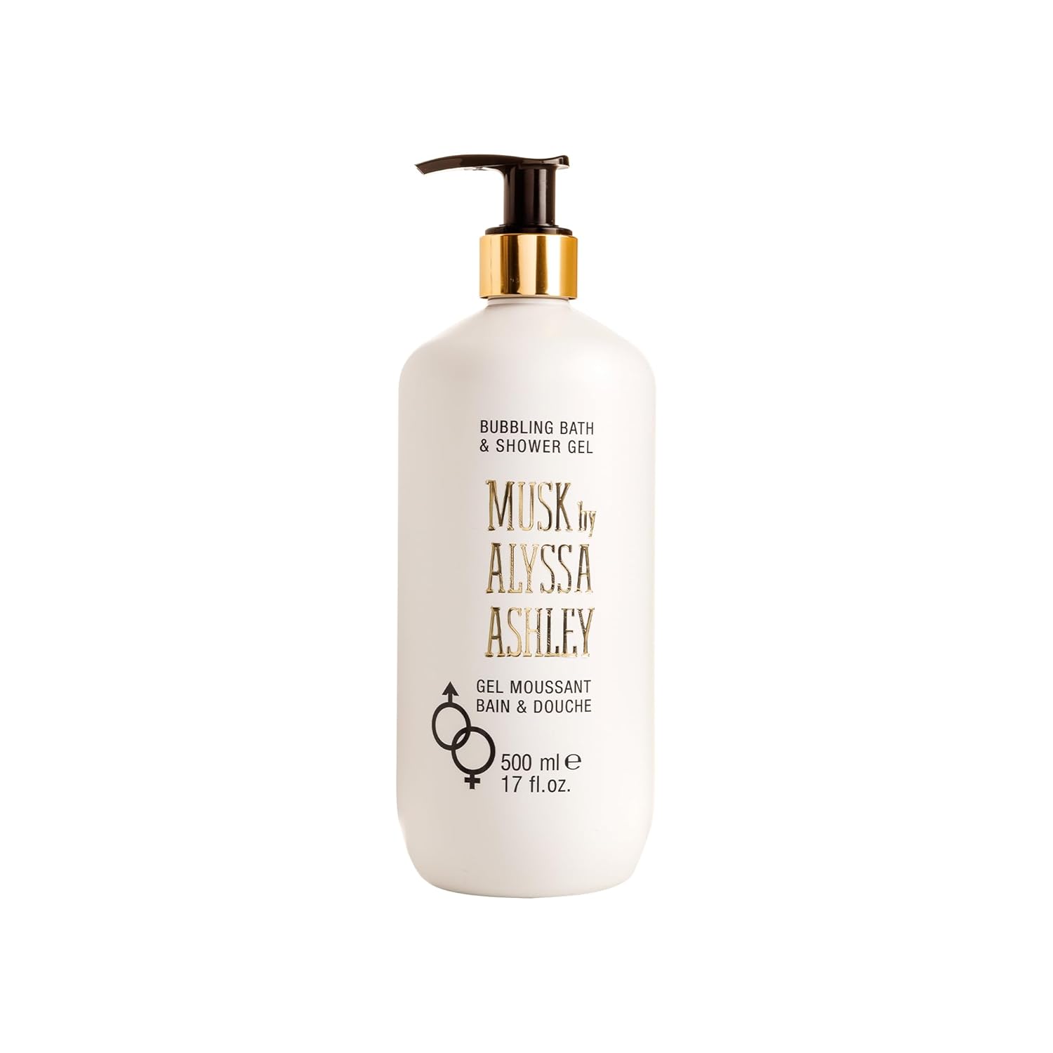 Musk Bubbling Bath and Shower Gel by Alyssa Ashley for Unisex - 16.9 oz Shower Gel