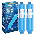 Kohree RV Water Filter, NSF Certified, Inline Water Filter Reduces Chlorine, Bad Taste, Odor, RV Accessories Ideal for Campers, Marine, Garden Hose, Boats, Trailer Motorhome, 2 Pack