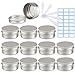 Produktbild 24 Stück 50 ml Runde Leer Aluminium Blechdosen Tiegel Dose mit Schraub-Deckel Kosmetex Kosmetik-Dose, Cremedose Salben, Schraubdeckel Lippenbalsam Nailart Jars Tin Behälter Aufbewahrungsbox- Silber