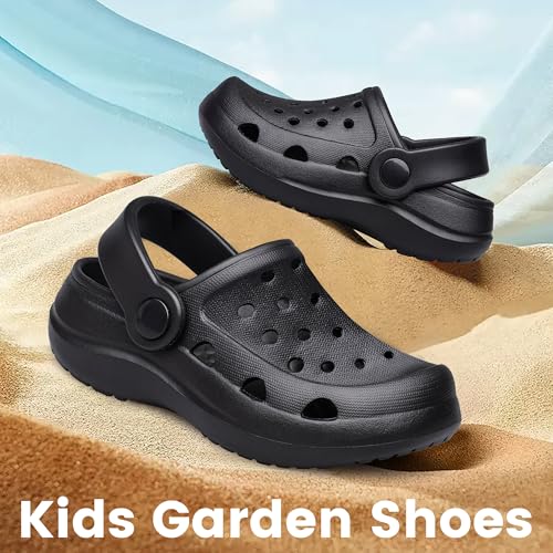 Image of vibdiv Boys Girls Clogs Kids Garden Shoes Unisex Child Cartoon Slides Sandals Beach Slipper Indoor Outdoor(Toddler /Little Kids /Big Kids)