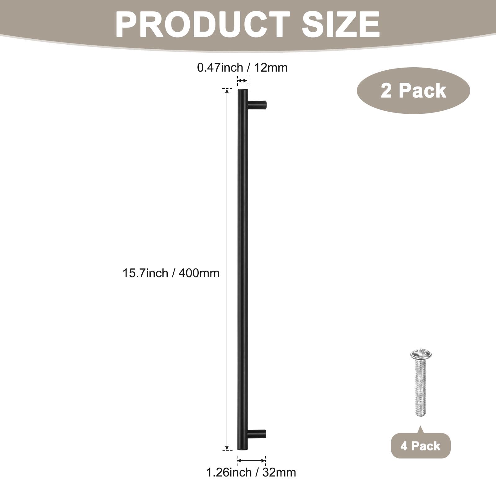 M METERXITY 2-Pack Cabinet Pulls Knobs - Image 3