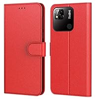 Housse Portefeuille Xiaomi Redmi 10C - Cuir PU - Porte-cartes - Stand Intégré - Noir