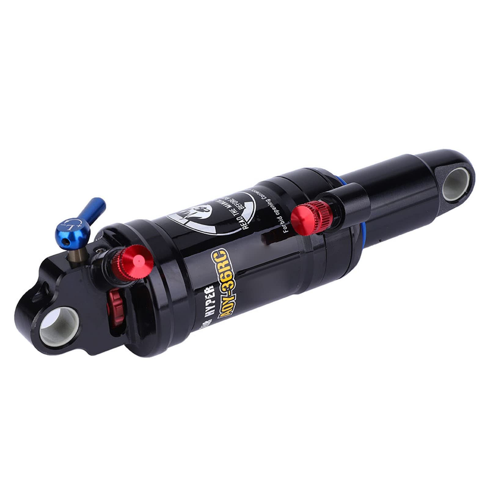 Amortisseur Arrière de Vélo de Montagne, Amortisseur de Suspension Arrière de Vélo, Amortisseur de Vélo de Montagne 165mm Accessoire D'amortisseur Arrière D'amortissement Réglable en Acier Noir