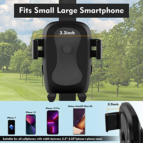 Leapgomax Golf Cart Phone Holder Mount, No Shaking Cell Phone Holder For Iphone/Galaxy/Google Pixel&Golf Gps Sx400/Sx500 Fit For Ezgo/Club Car/Yamaha/Zone Golf Carts(Black) #TOP4
