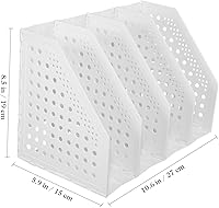 Vista 8 de OSALADI Desk File Organizer with Multiple Compartments Collapsible Binder Holder and Magazine File for Office Use Material Space-saving Design for