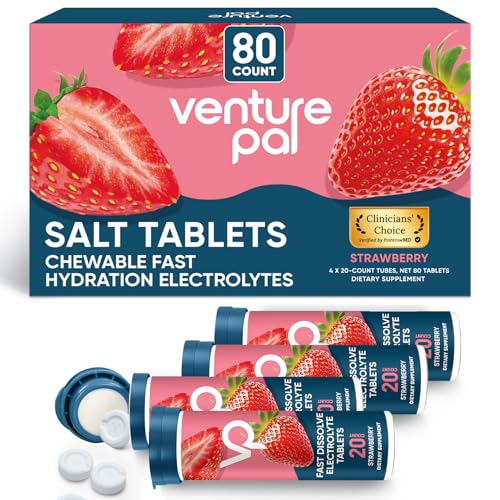 Image of Venture Pal Chewable Electrolyte Tablets, 80 Count, Fast-Dissolve