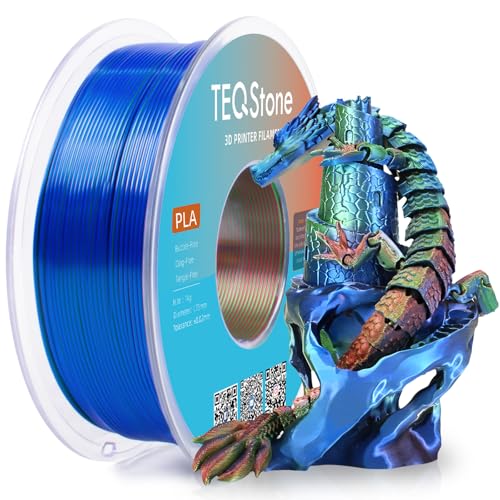 Image of Tri Color Silk PLA Filament 1.75mm Red Blue Green 1KG, Shiny High Gloss Finish, Seamless Color Transition, Neatly Wound, Accuracy + /-0.02mm Vacuum Packaging