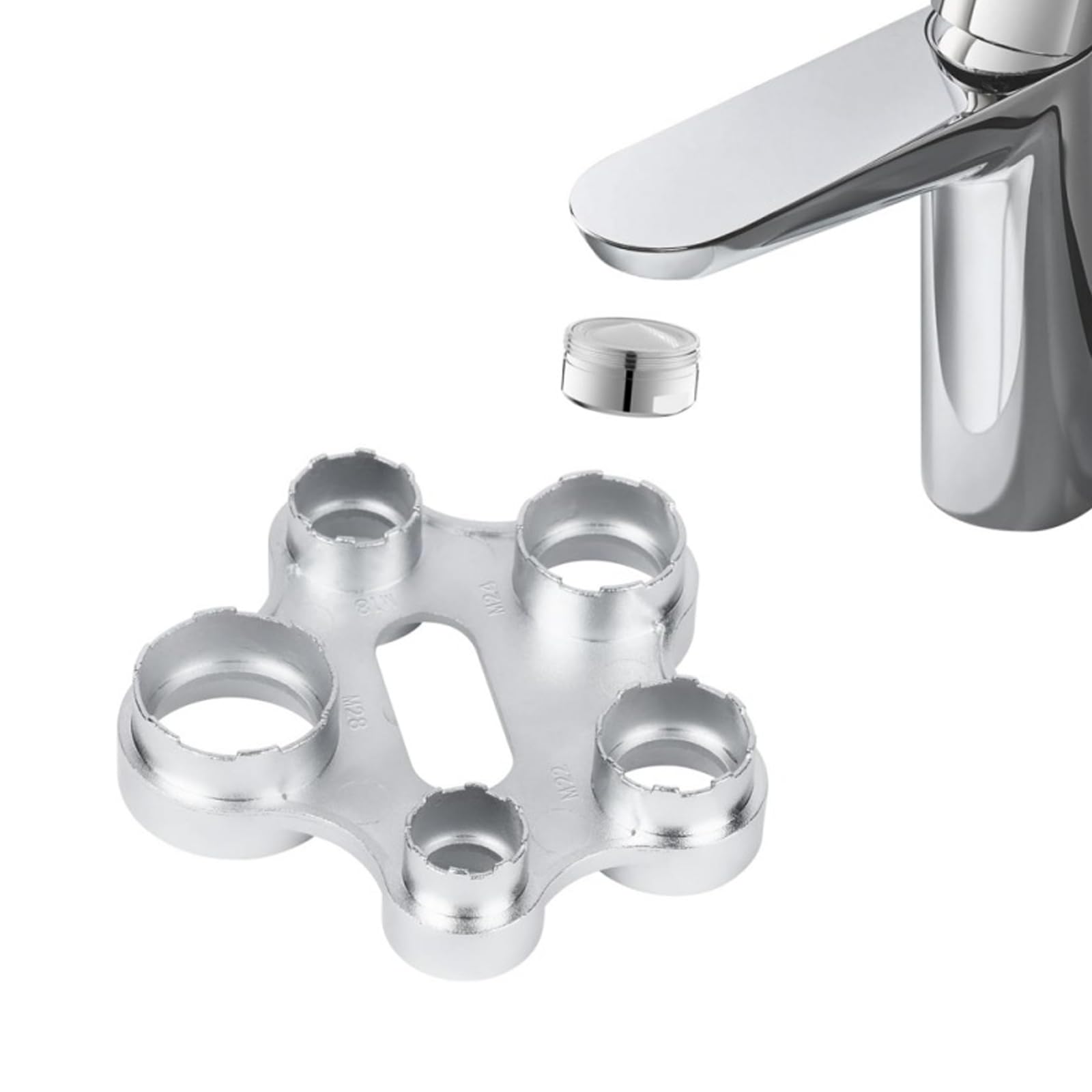 Clé pour Aérateur de Robinet Outil Mousseur en Alliage Durable pour Salle de Bain Cuisine