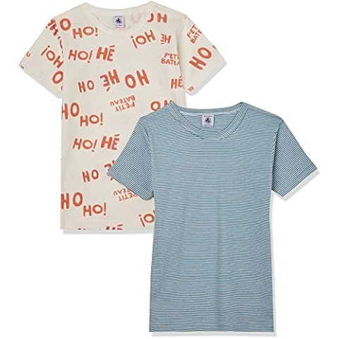 Petit Bateau A05l6 Camiseta de Algodón para Niño, Lote de 2 Cover