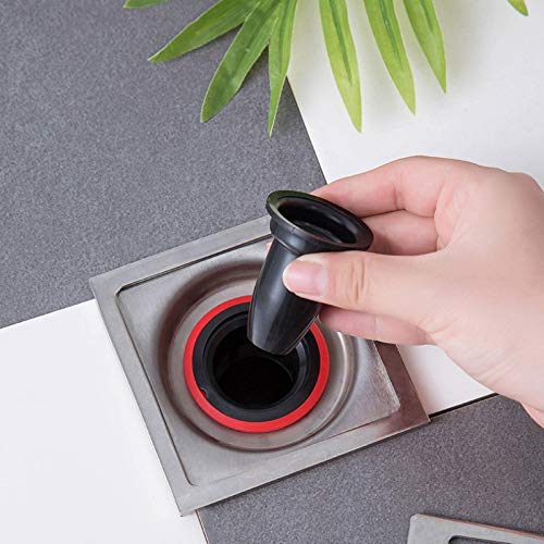 Tapón para desagüe de baño y WC, núcleo interno antiolor con resorte automático, filtro antitaponamiento, silicona y PP (blanco) miniatura 3