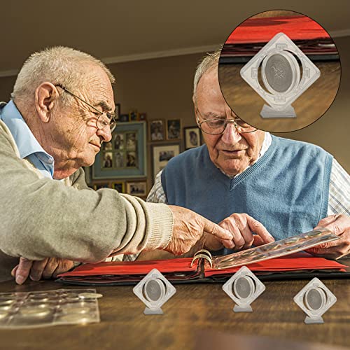 Caja exhibidora acrílica para monedas 40mm 6 piezas miniatura 6