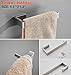 Towel Bar Set, 4Pcs Bathroom Hardware Accessory Set Brushed Nickel, SUS304 Stainless Steel Bath Hardware Set, Towel Rod with Toilet Paper Holder, Towel Bar and Double Robe Hook.