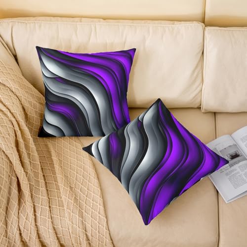Housse de coussin décorative à rayures ondulées pour transformer le canapé du salon - 5