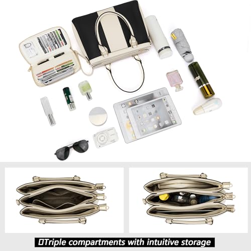 Image of Purses and Wallet Set for Women Crossbody Top Handle Tote Satchel PU Leather Shoulder Bags